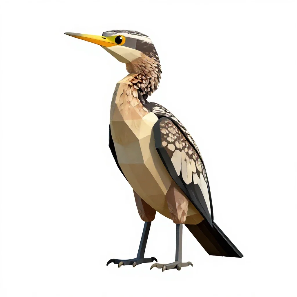 Snakebird isolated on a white background