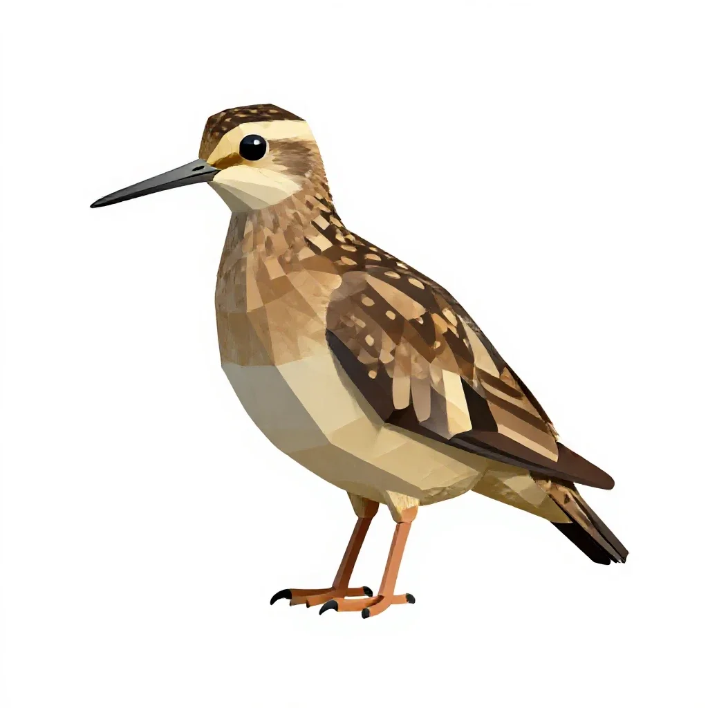 Snipe isolated on a white background