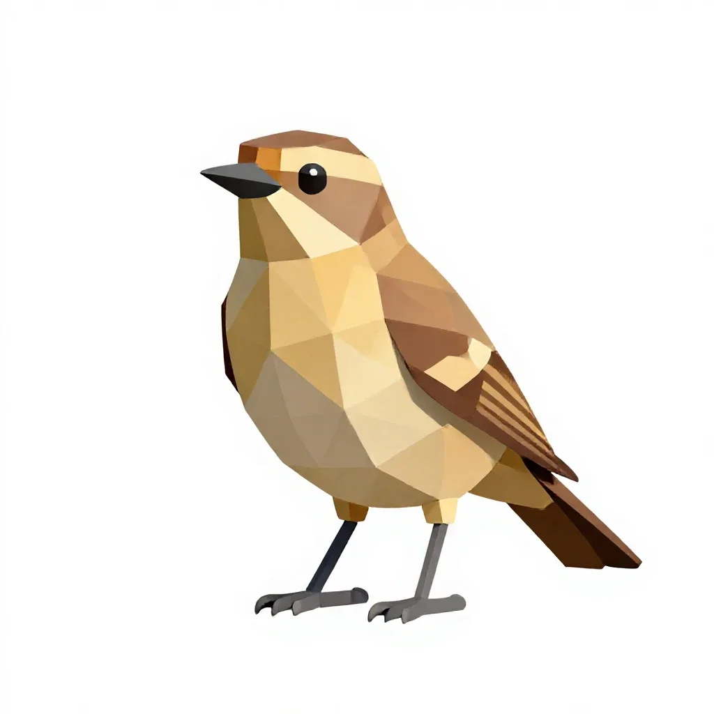 Songbird isolated on a white background
