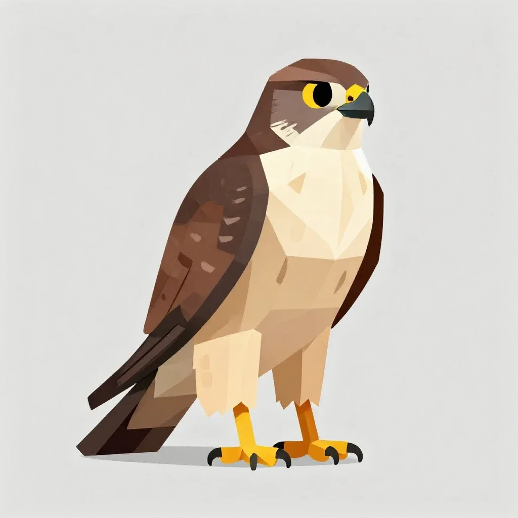 Sparrow hawk isolated on a white background
