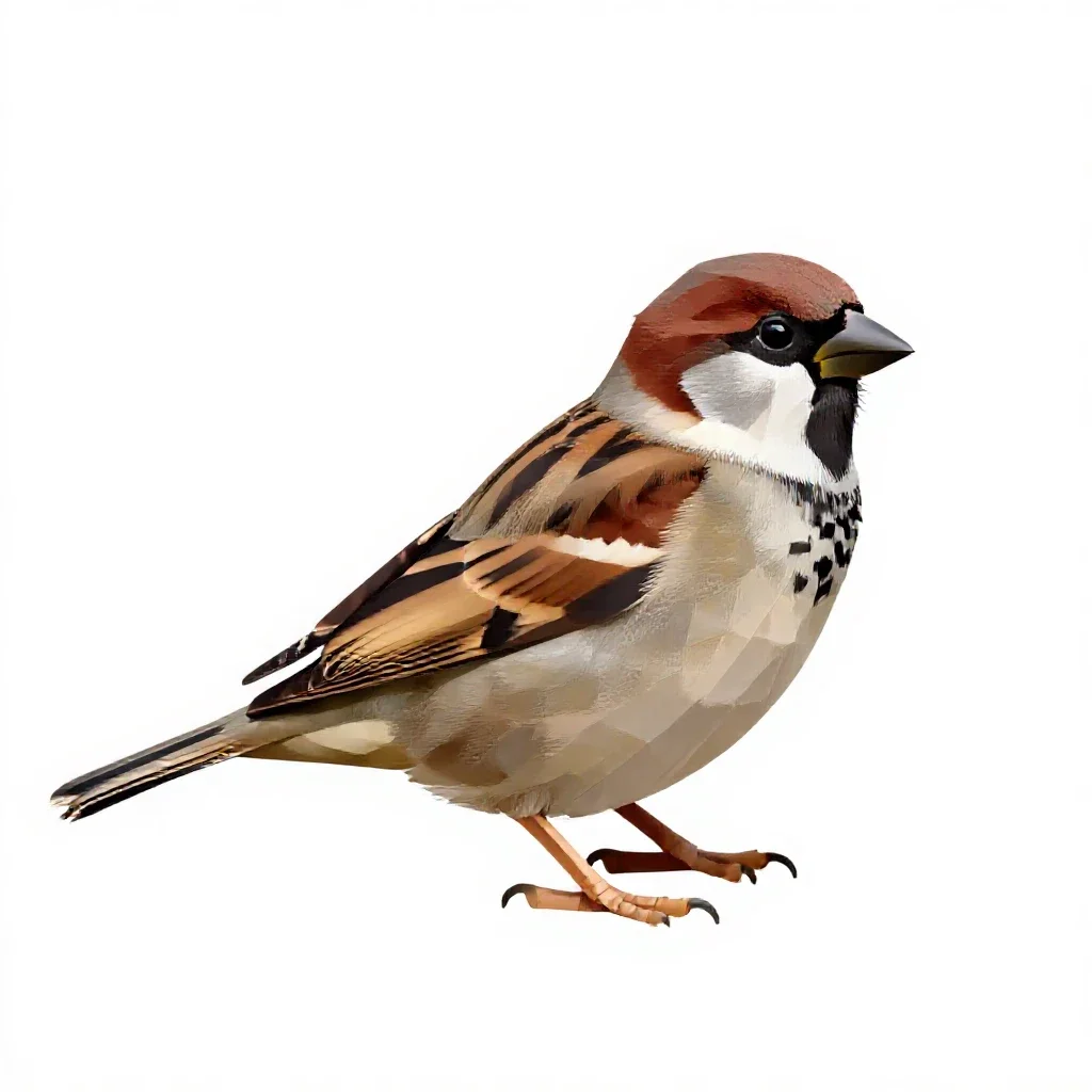 Sparrow isolated on a white background