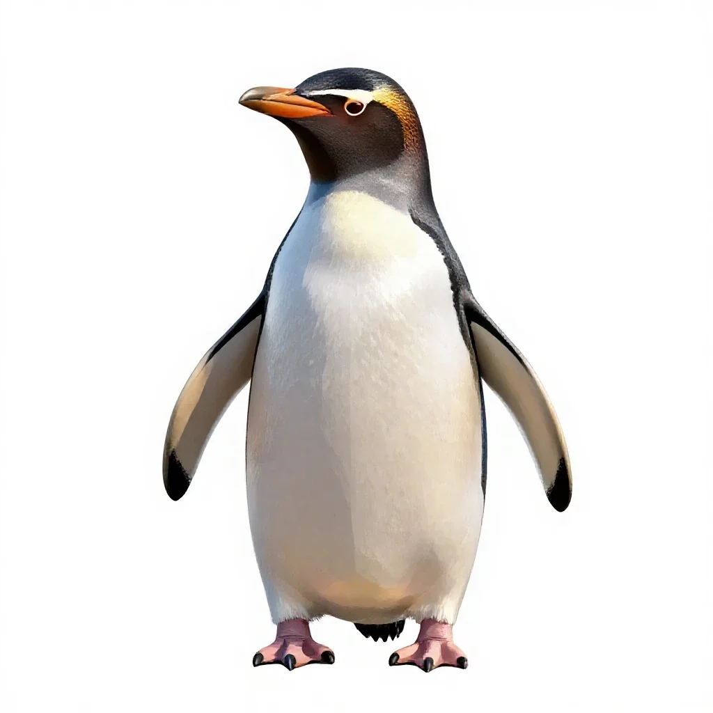 Sphenisciform seabird isolated on a white background