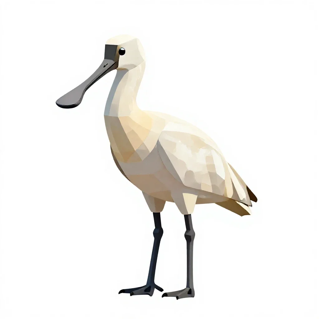 Spoonbill isolated on a white background