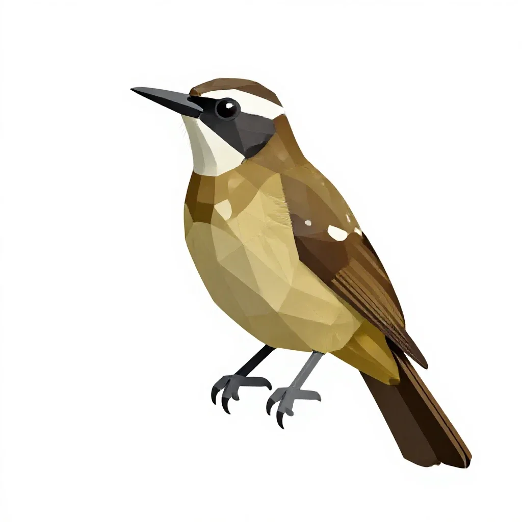 Spotted antbird isolated on a white background