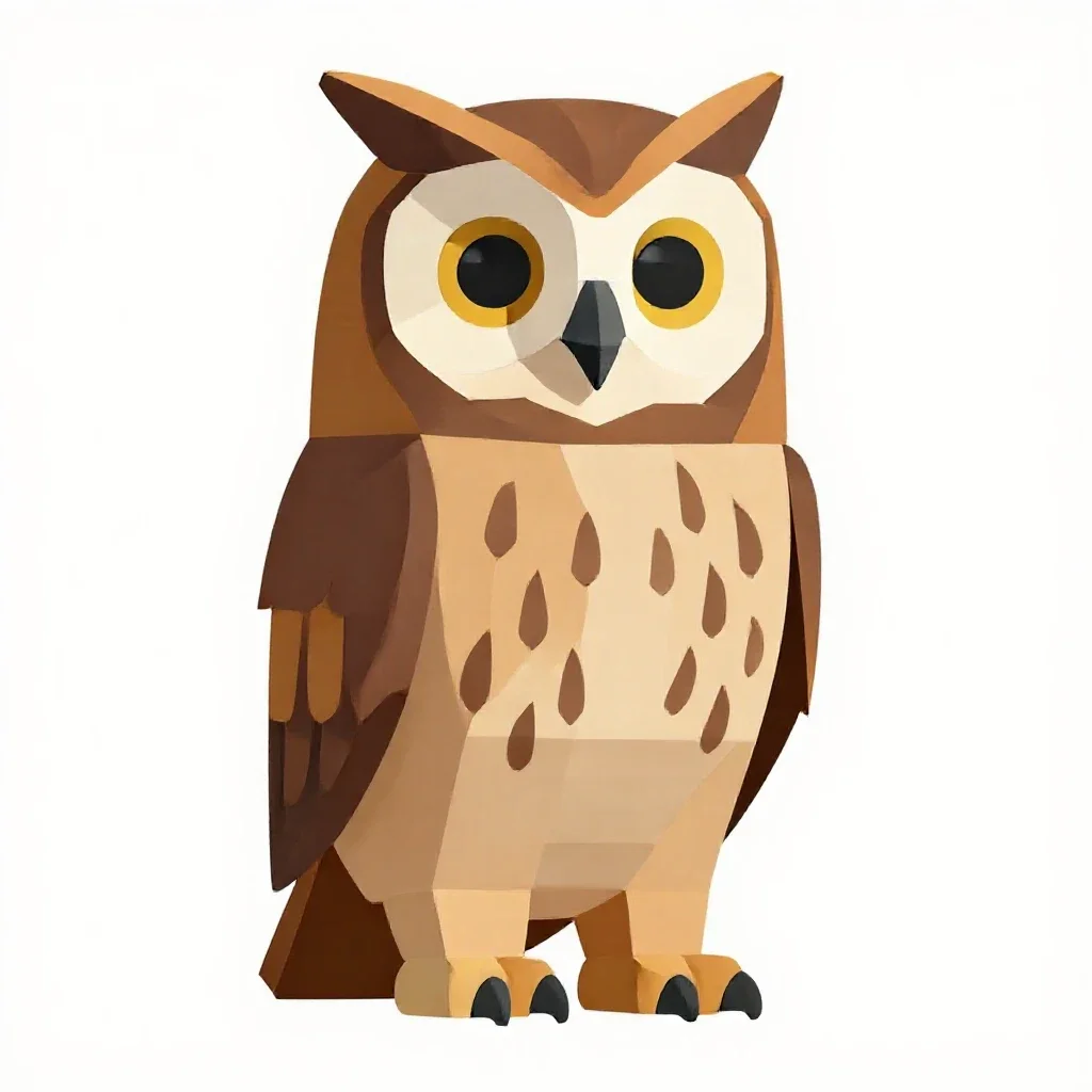 Spotted owl isolated on a white background