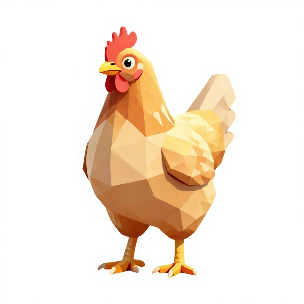 Spring chicken isolated on a white background