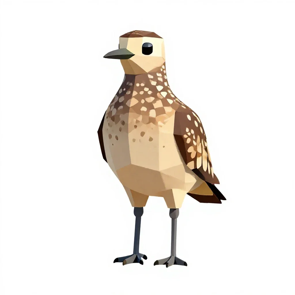 Stone curlew isolated on a white background