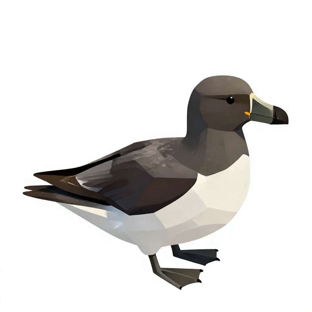 Storm petrel isolated on a white background