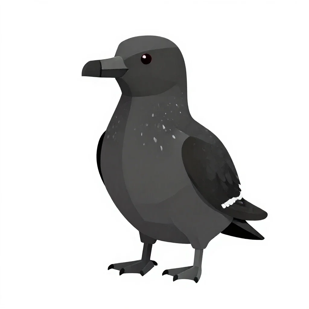 Stormy petrel isolated on a white background