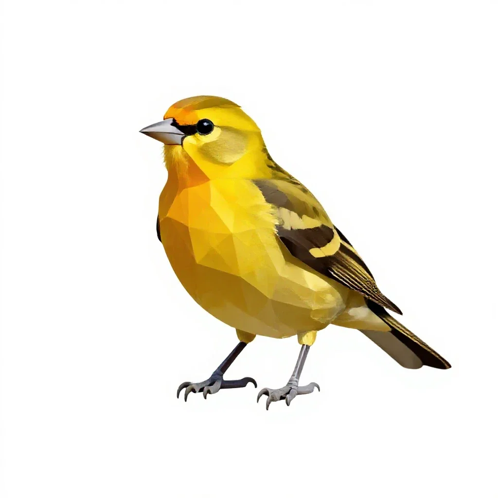 Summer tanager isolated on a white background