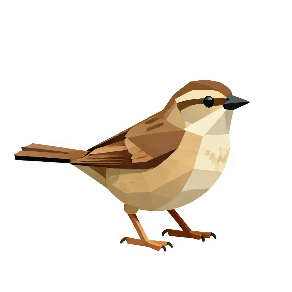 Swamp sparrow isolated on a white background