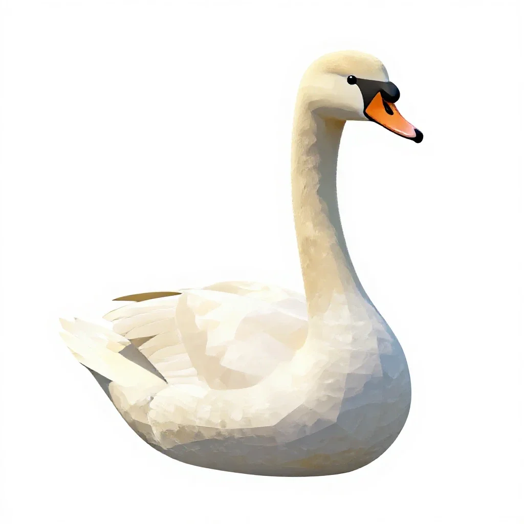 Swan isolated on a white background