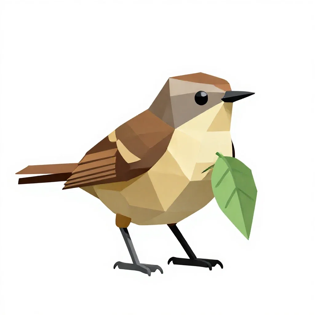 Tailorbird isolated on a white background