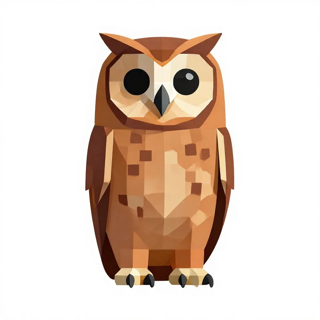 Tawny owl isolated on a white background