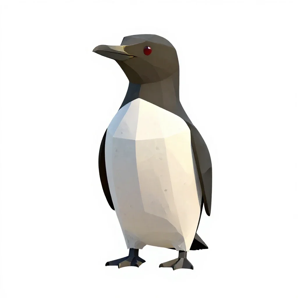 Thick-billed murre isolated on a white background