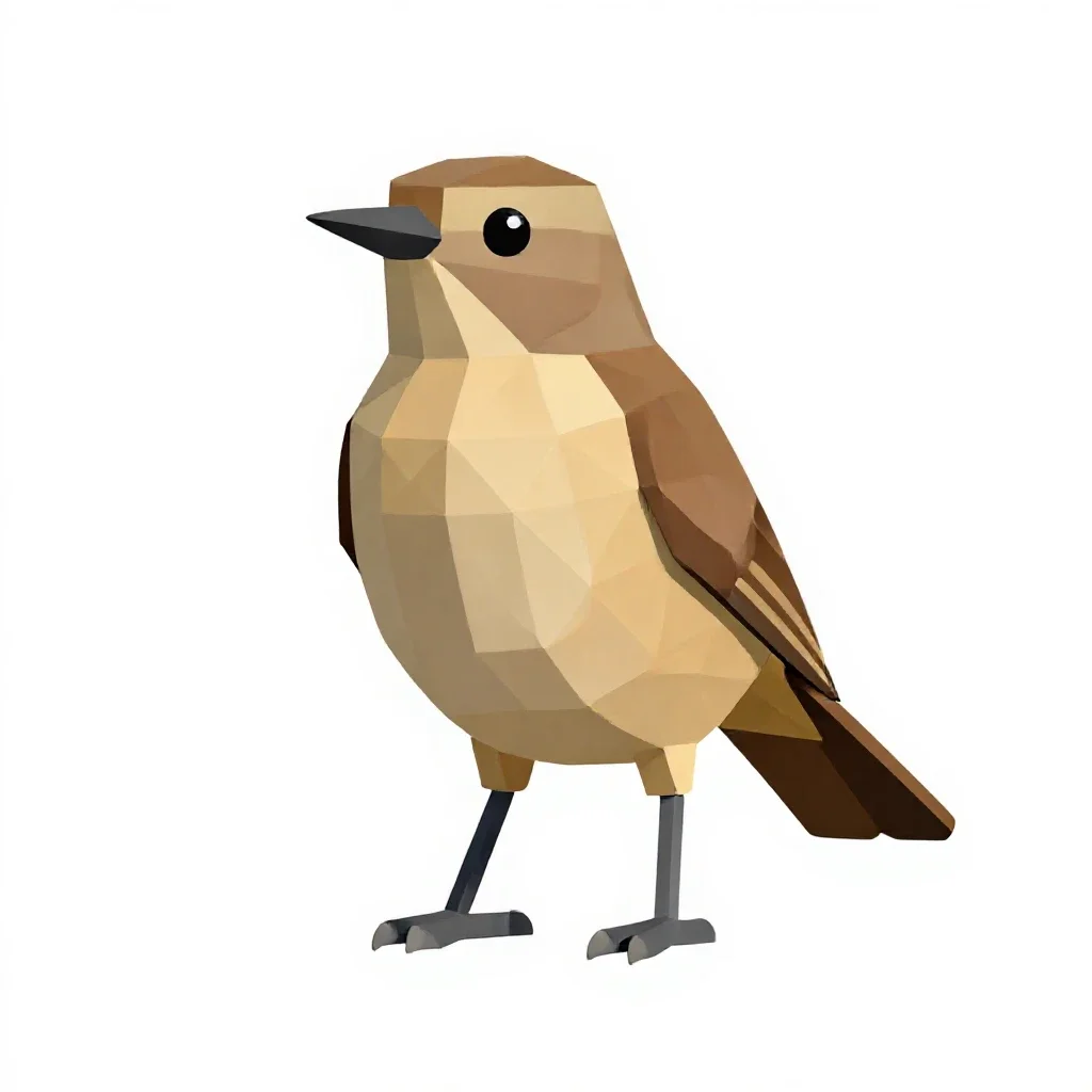 Thrasher isolated on a white background