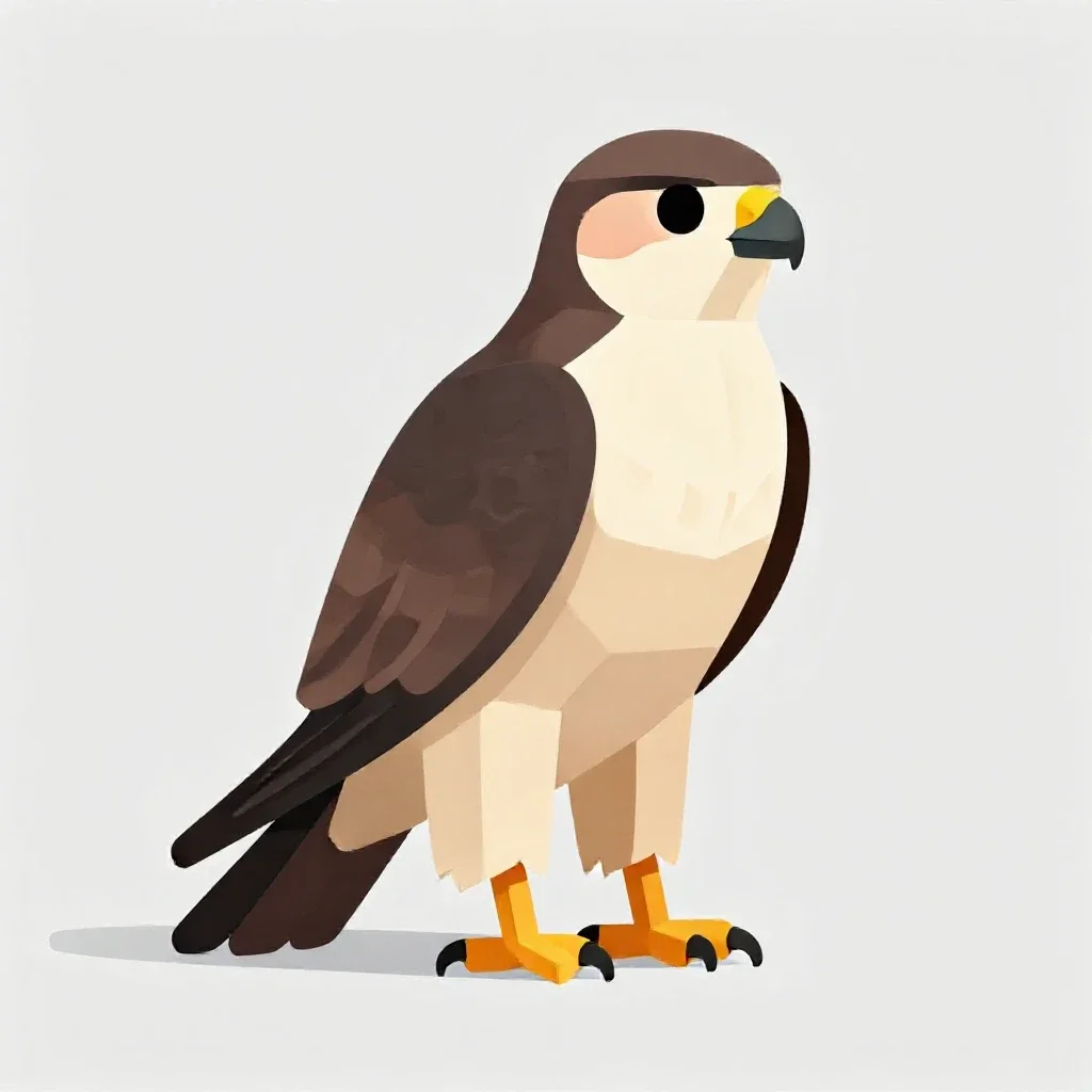 Tiercel isolated on a white background