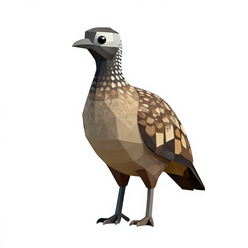 Tinamou isolated on a white background