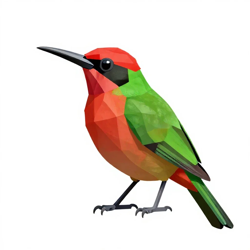 Tody isolated on a white background