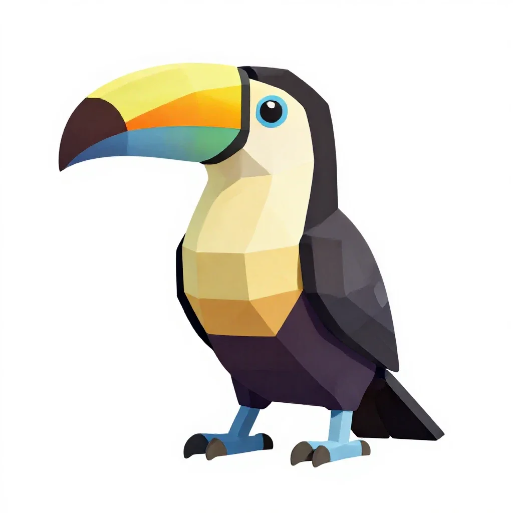 Toucan isolated on a white background