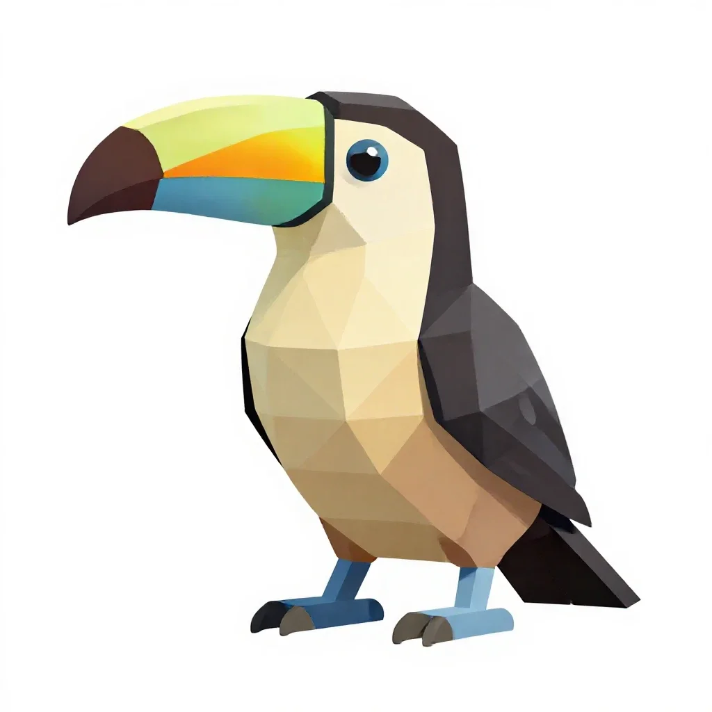 Toucanet isolated on a white background