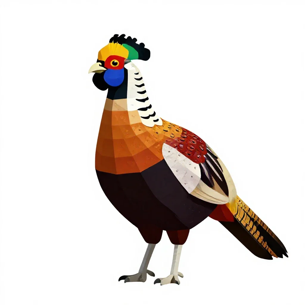 Tragopan isolated on a white background