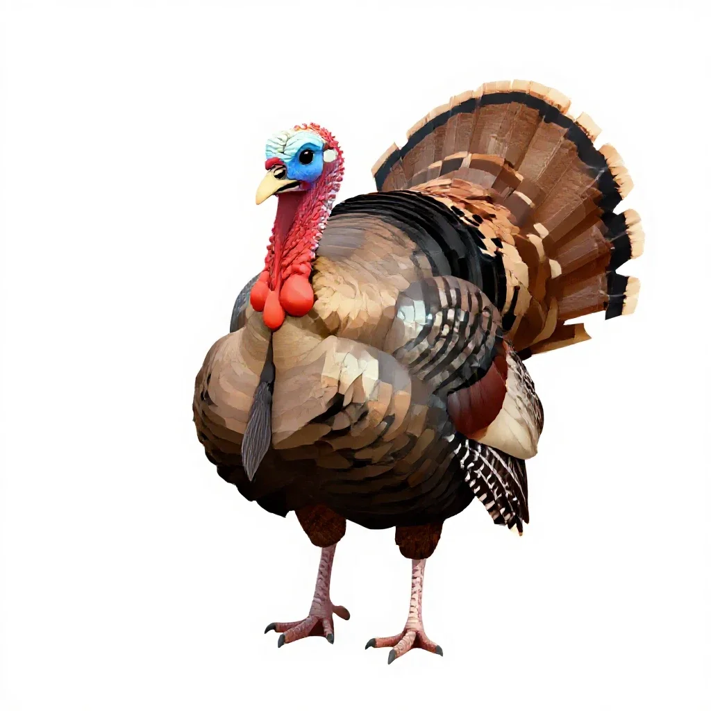Turkey cock isolated on a white background
