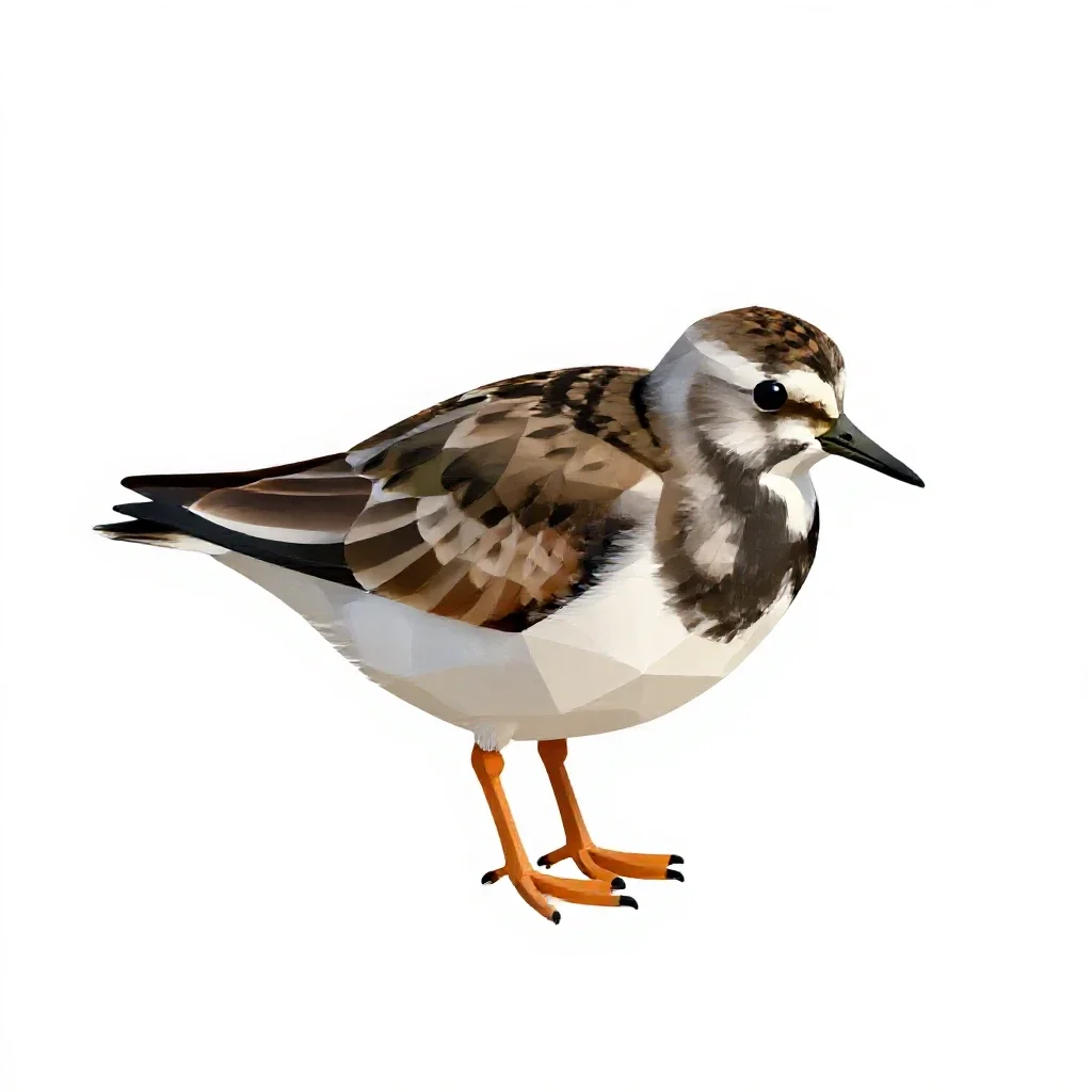Turnstone isolated on a white background