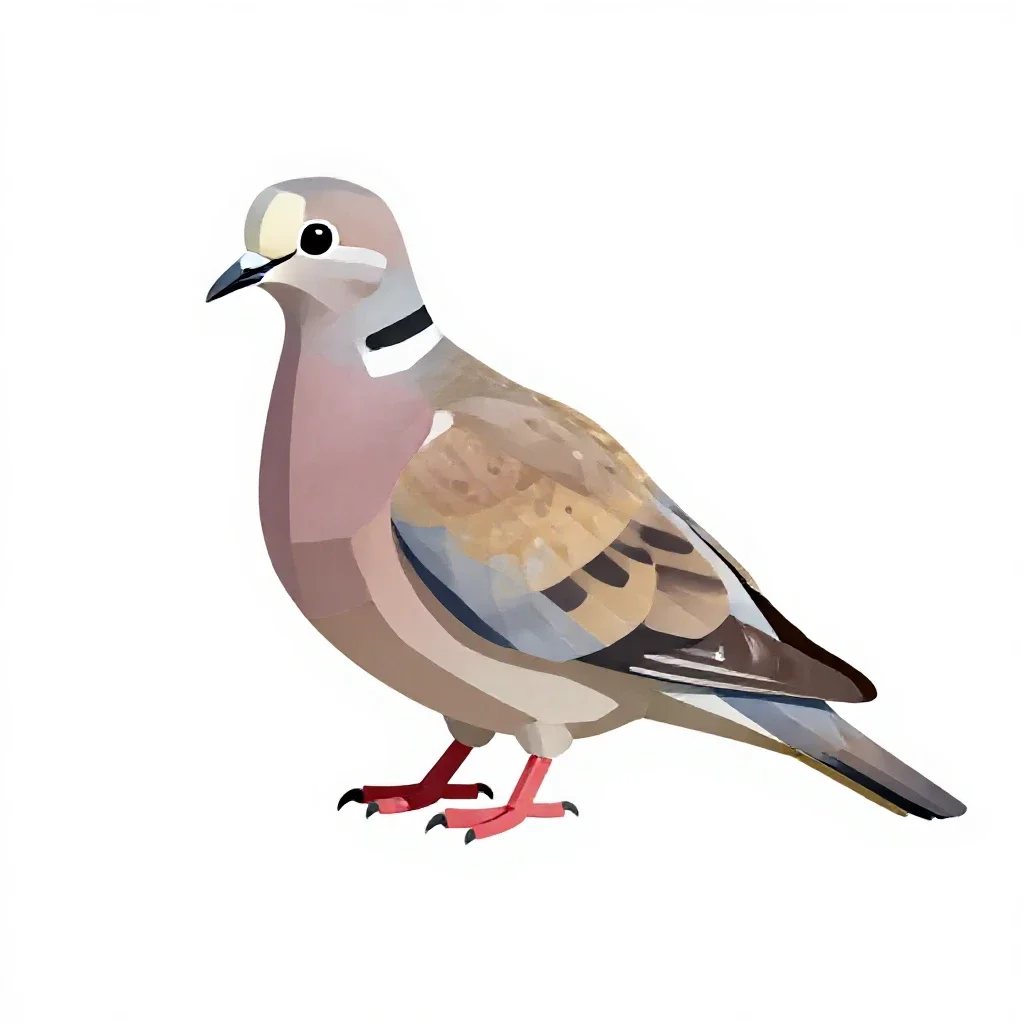 Turtledove isolated on a white background