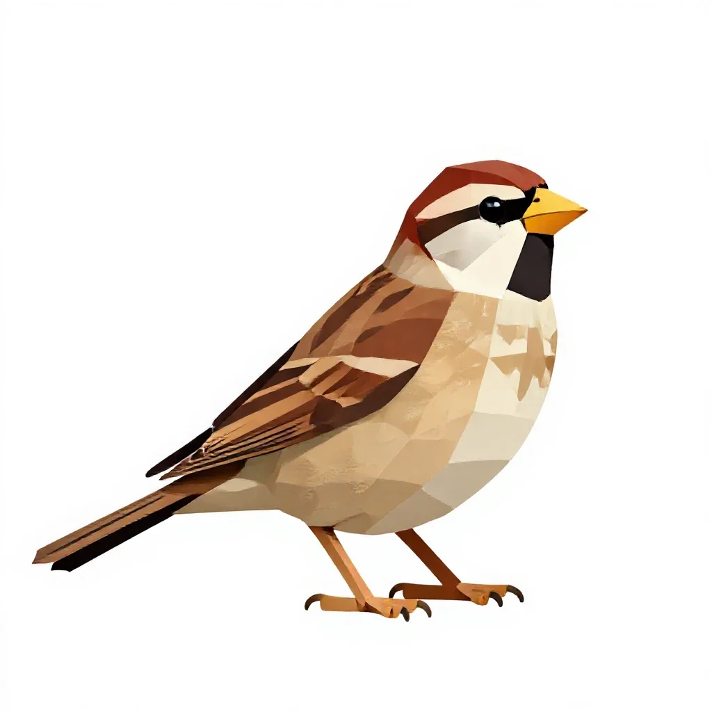 Vesper sparrow isolated on a white background