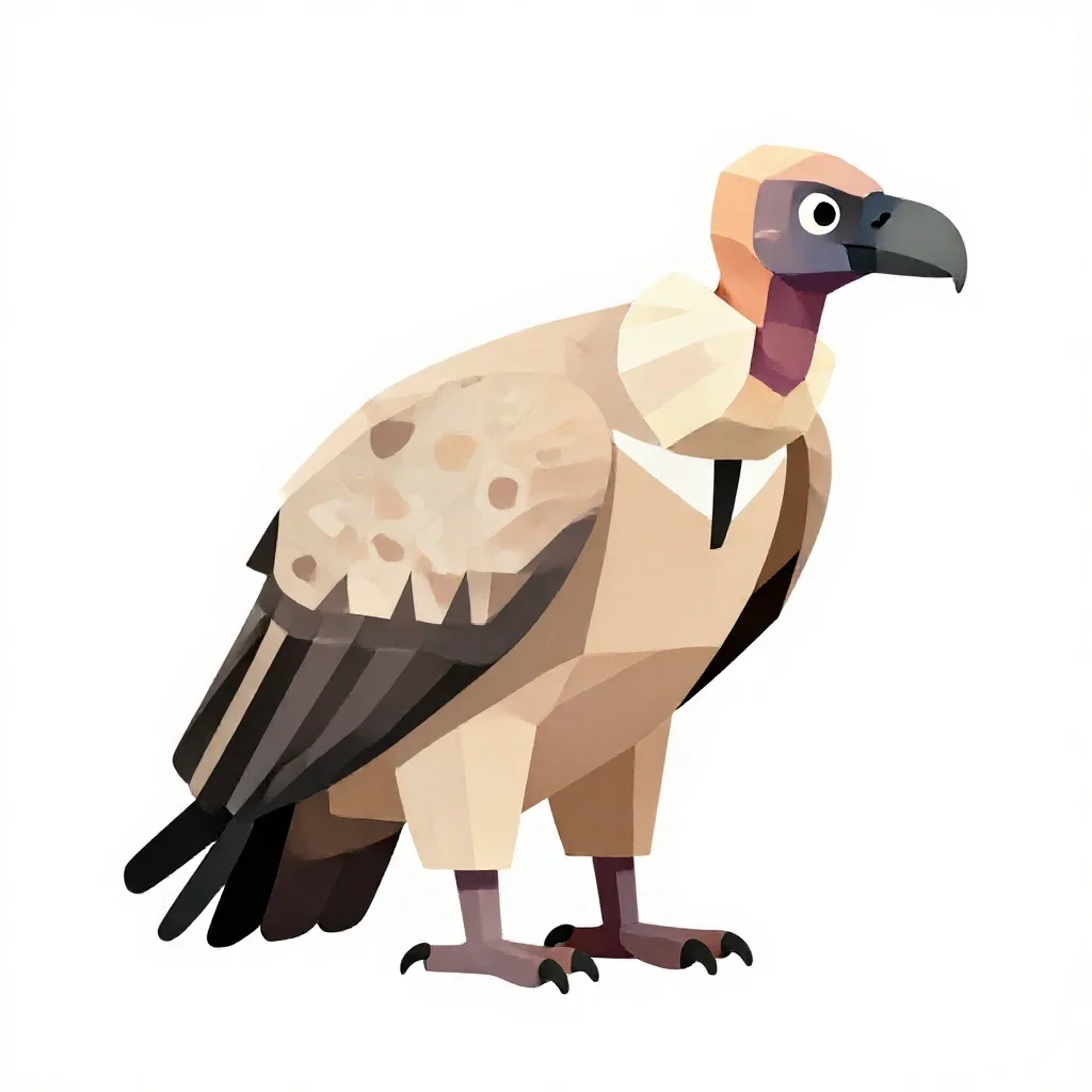 Vulture isolated on a white background