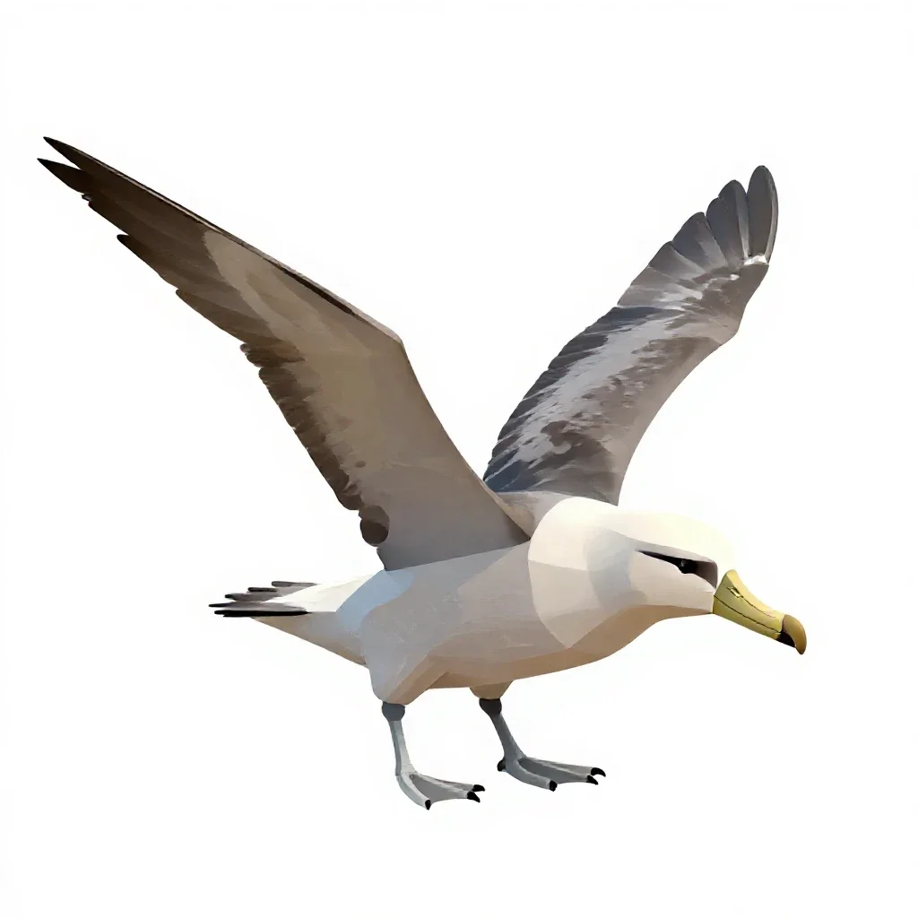 Wandering albatross isolated on a white background