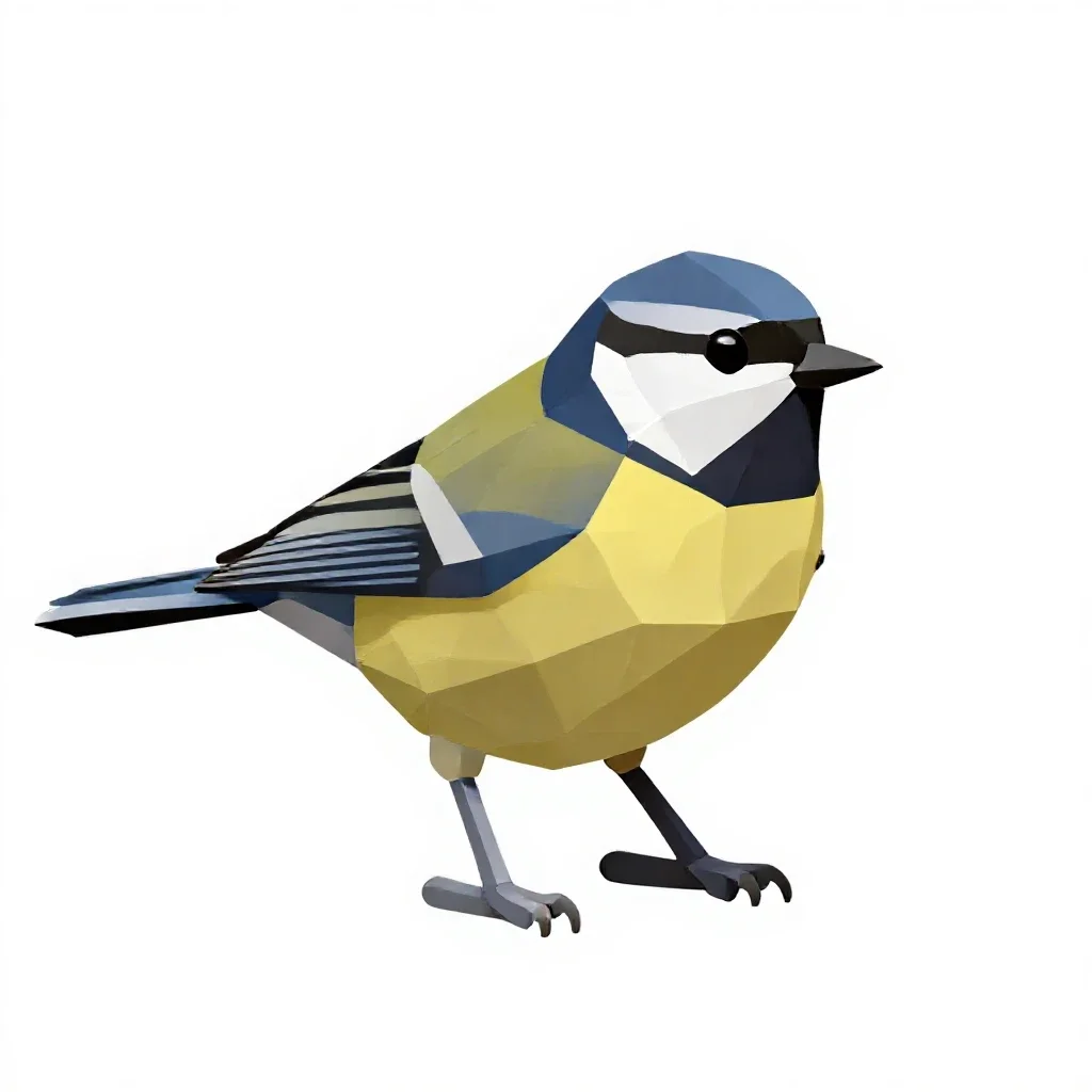 Warbler isolated on a white background