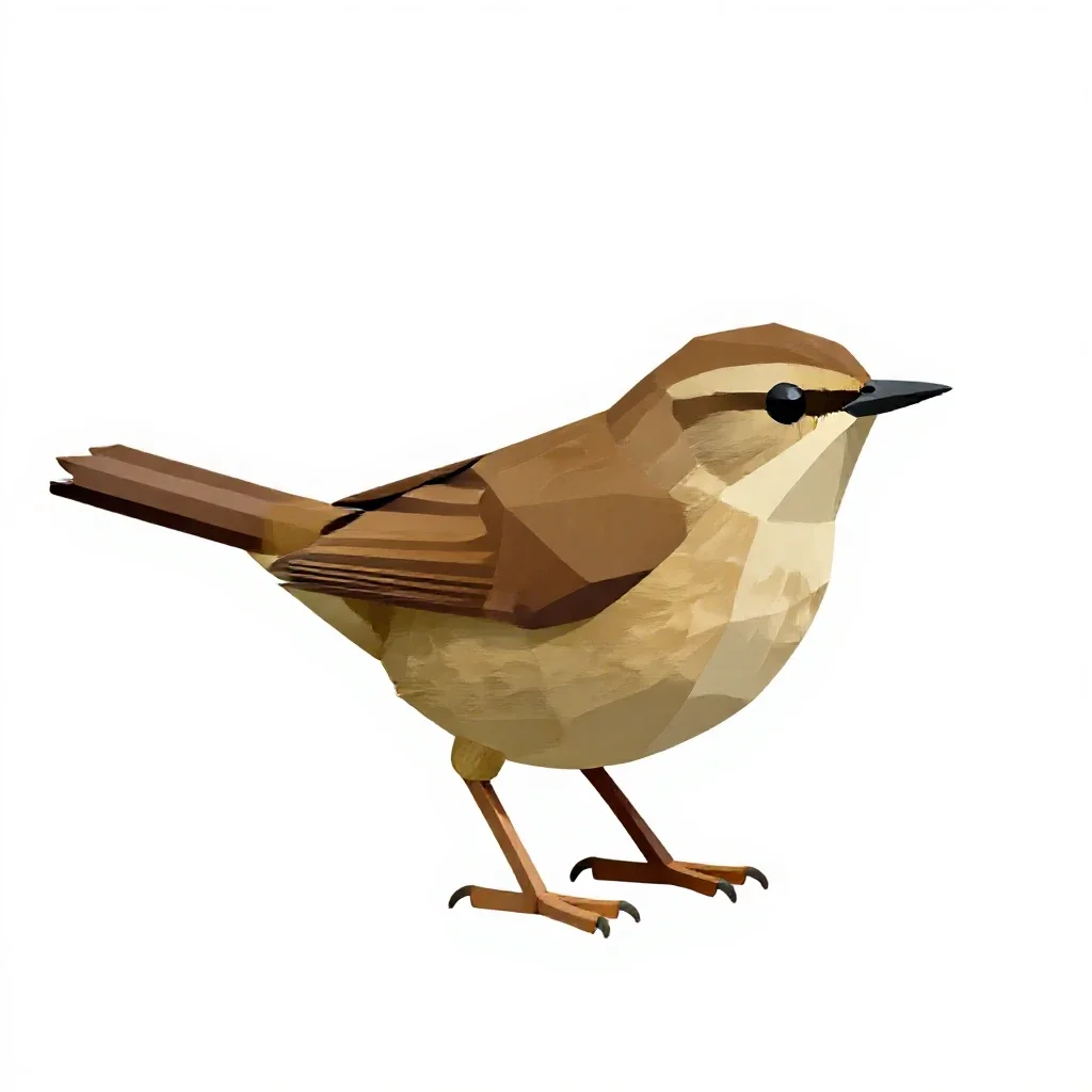 Water thrush isolated on a white background