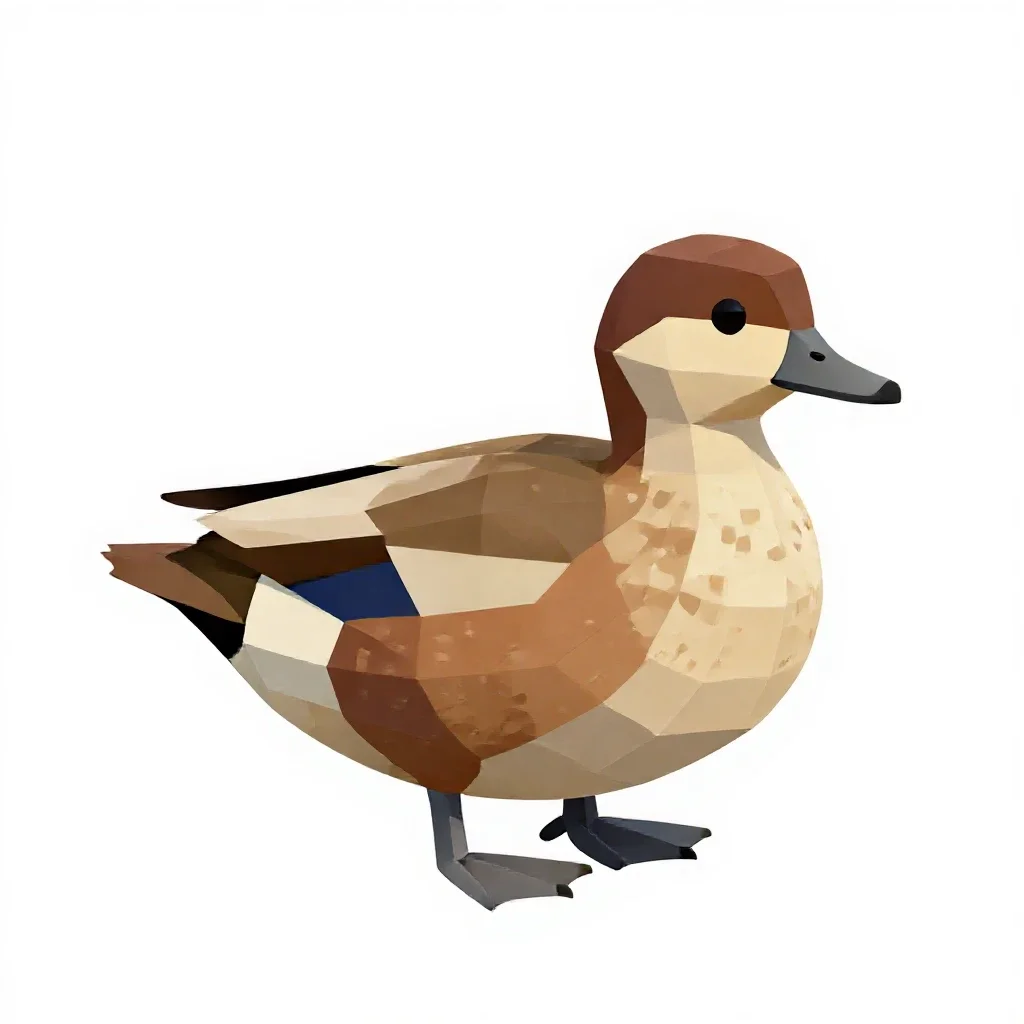 Waterfowl isolated on a white background