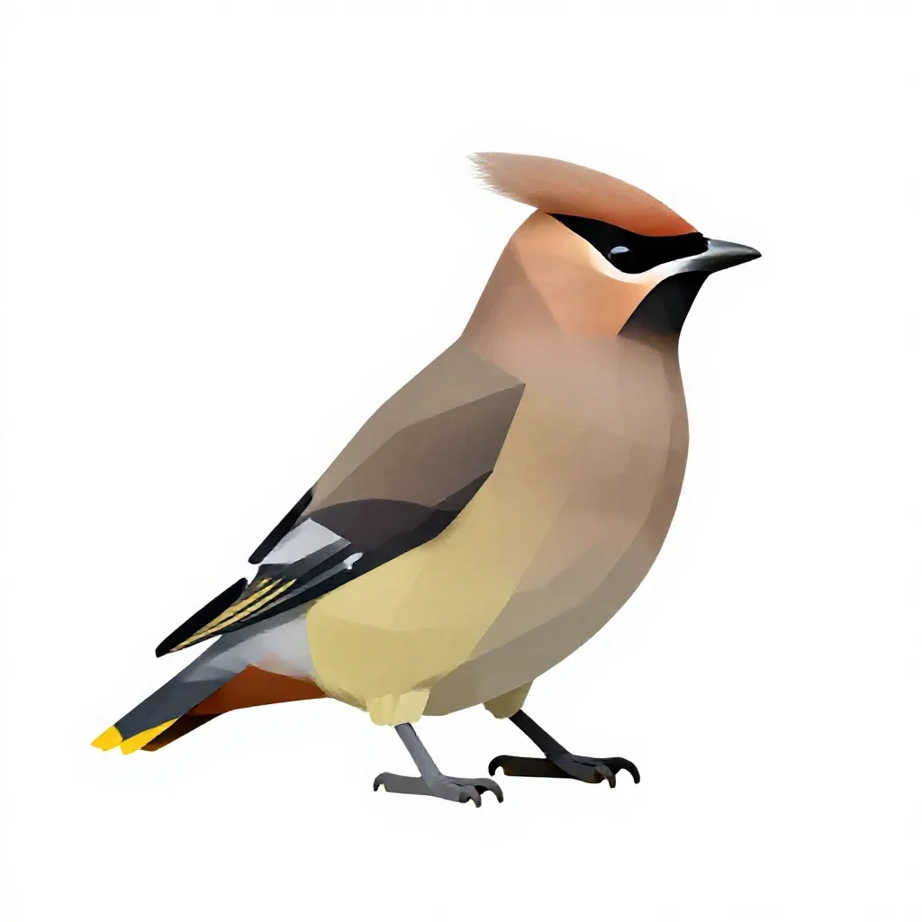 Waxwing isolated on a white background