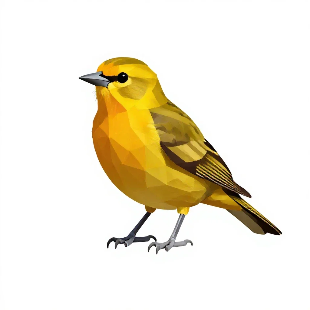 Western tanager isolated on a white background