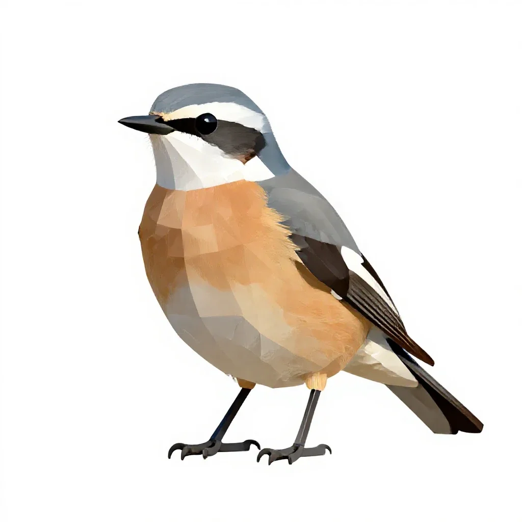 Wheatear isolated on a white background