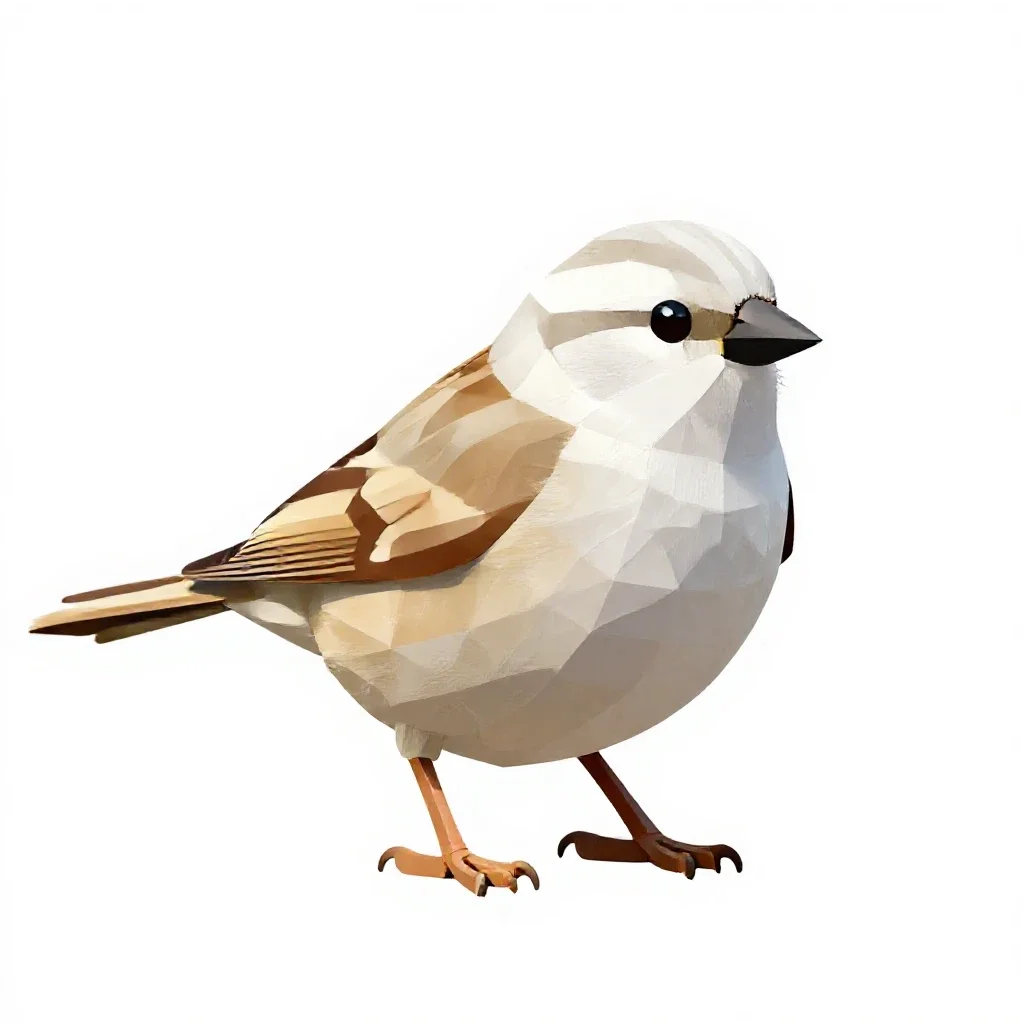 White-throated sparrow isolated on a white background