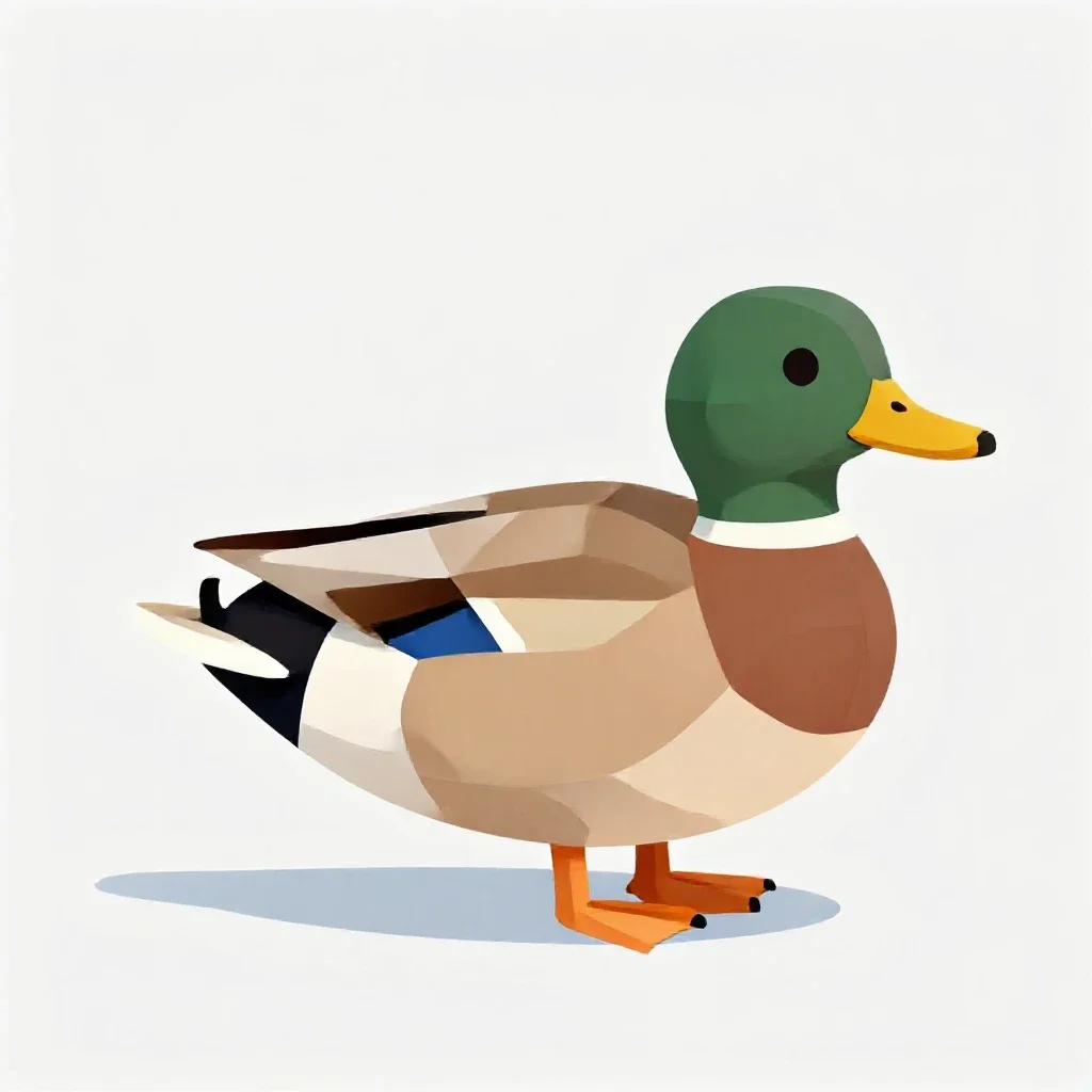 Widgeon isolated on a white background