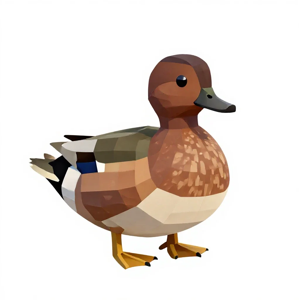 Wood drake isolated on a white background
