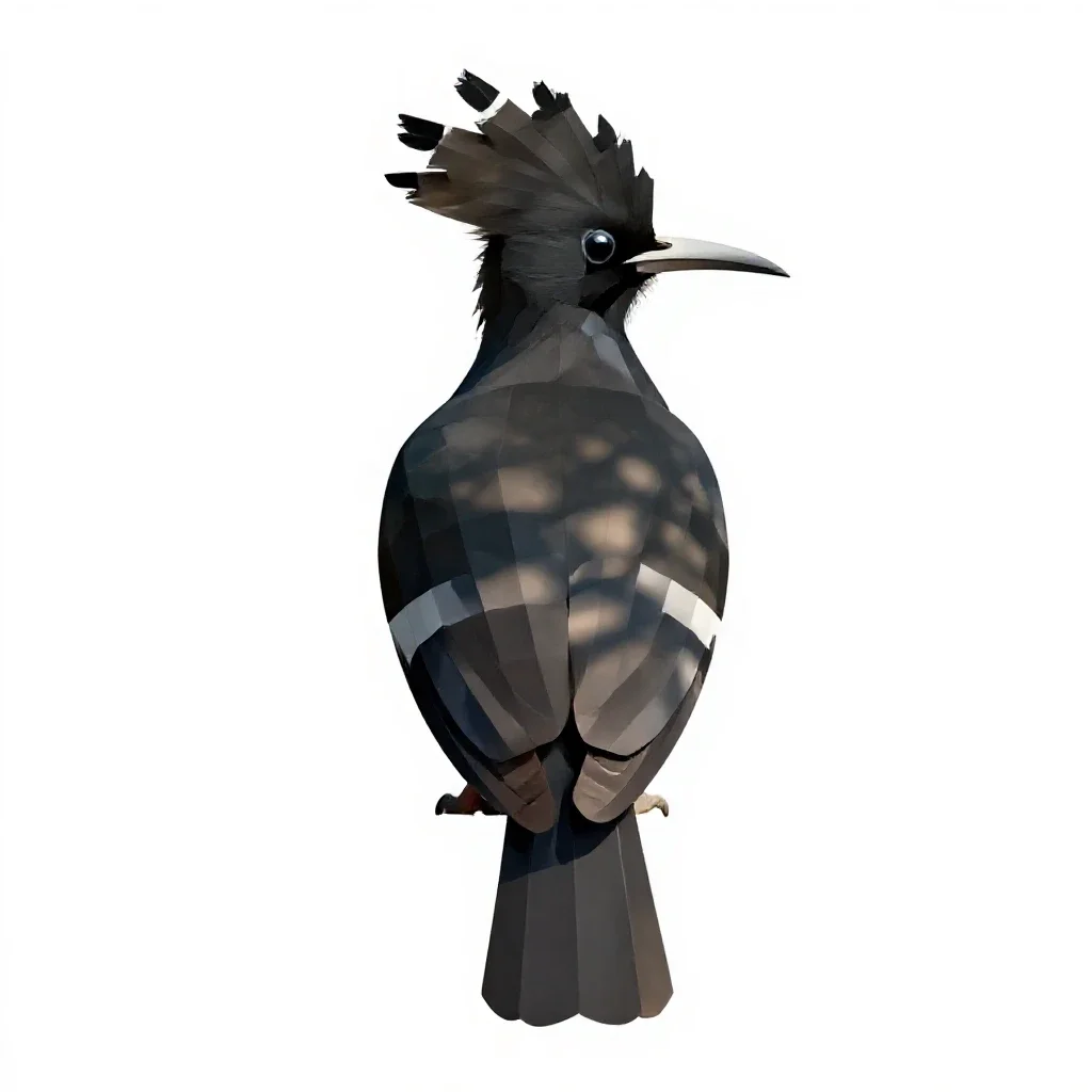 Wood hoopoe isolated on a white background