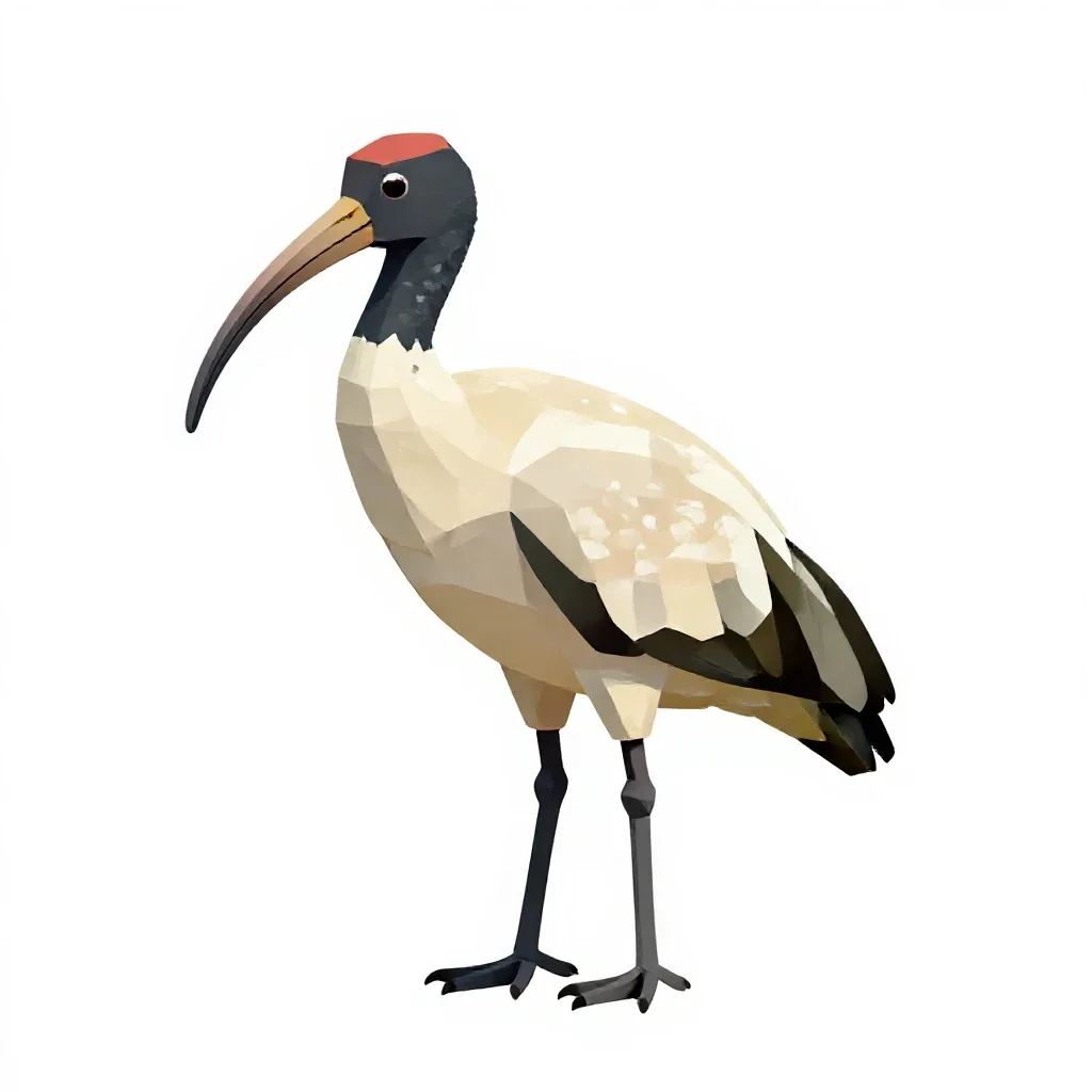 Wood ibis isolated on a white background