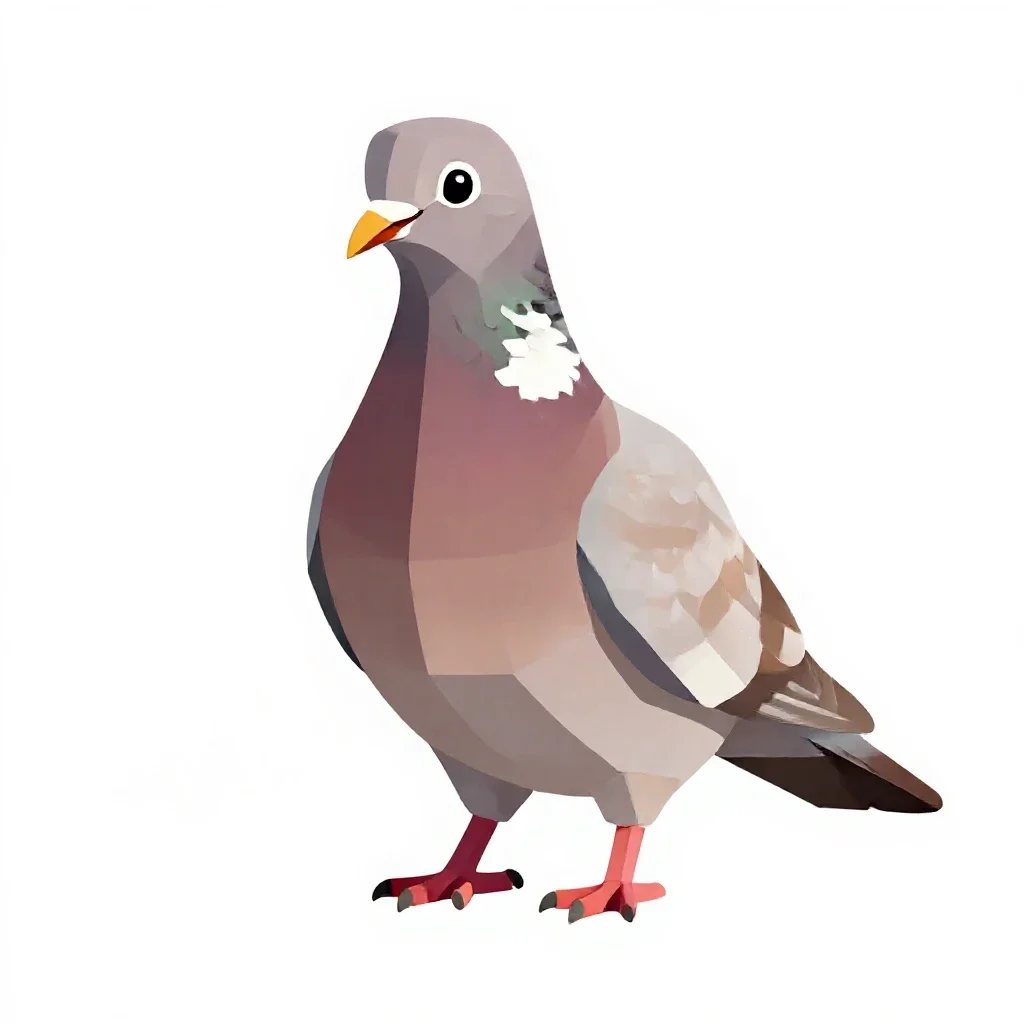 Wood pigeon isolated on a white background