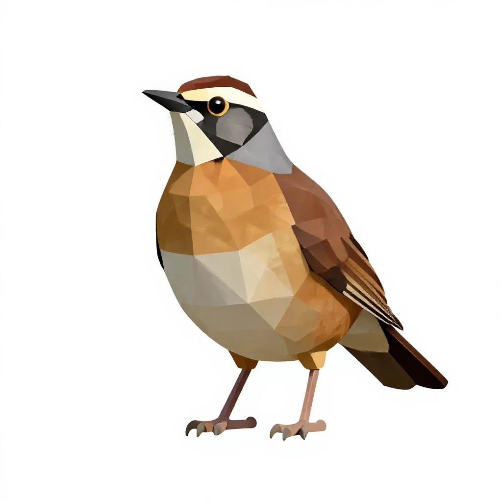 Wood thrush isolated on a white background