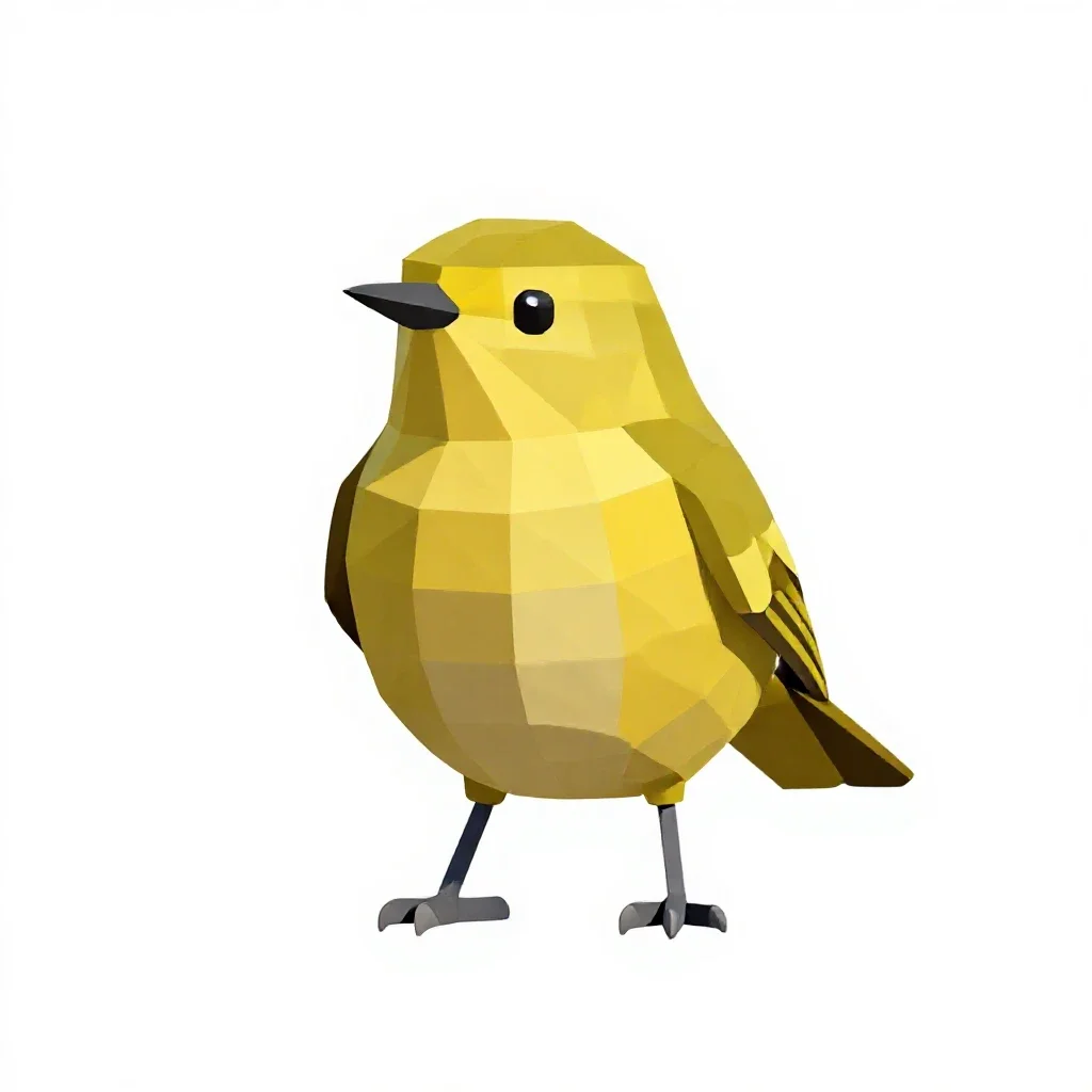Wood warbler isolated on a white background