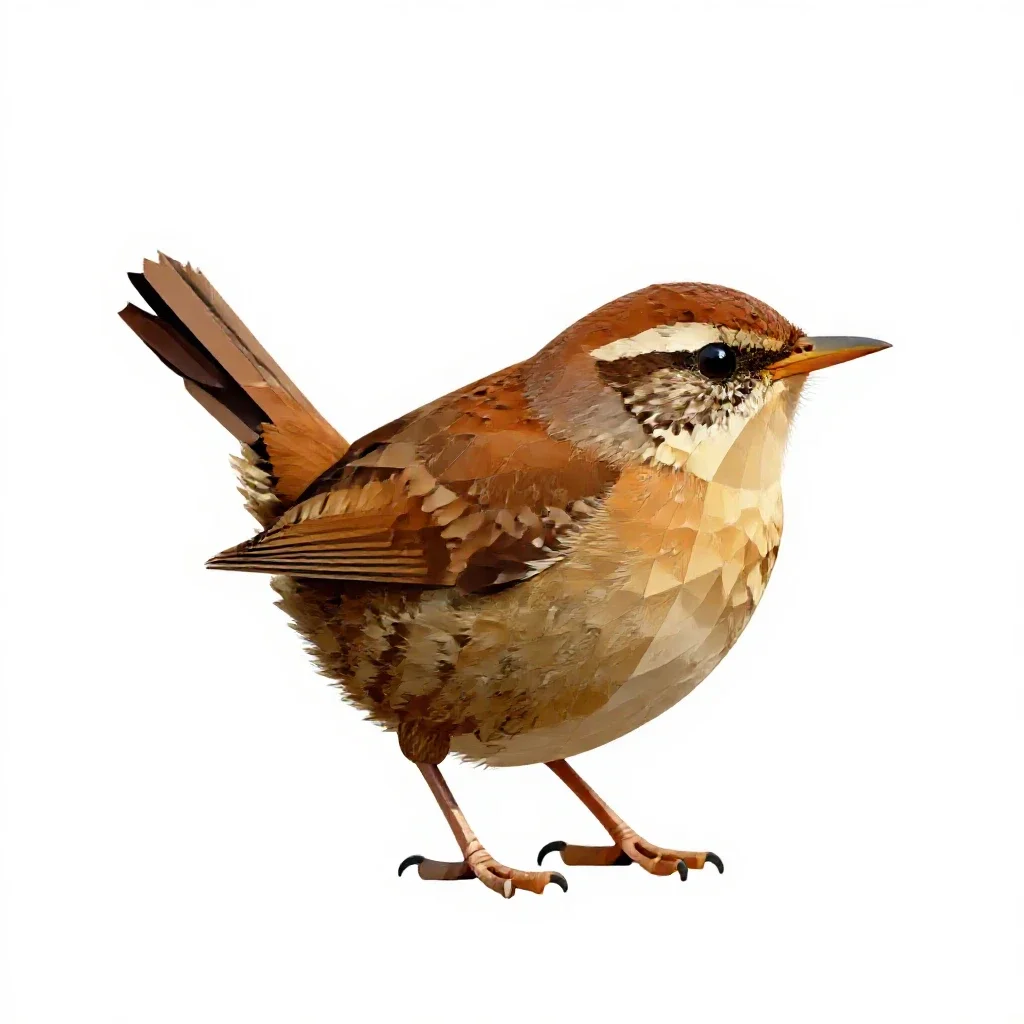 Wren isolated on a white background
