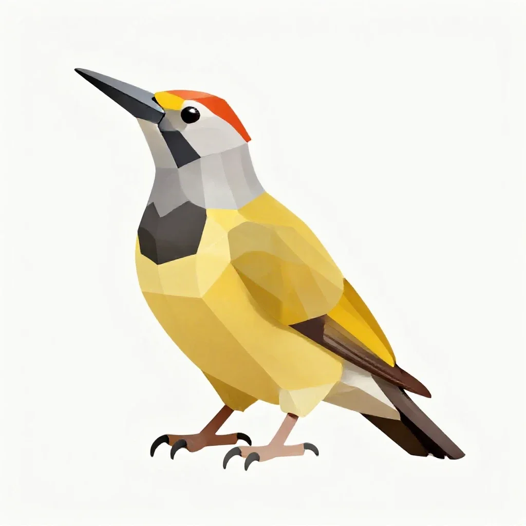 Yellow-bellied sapsucker isolated on a white background
