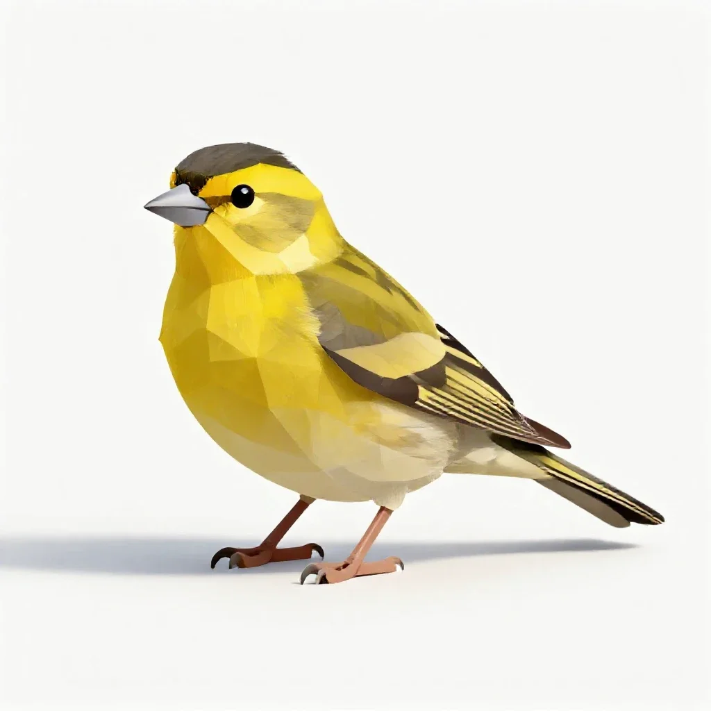 Yellow-breasted bunting isolated on a white background