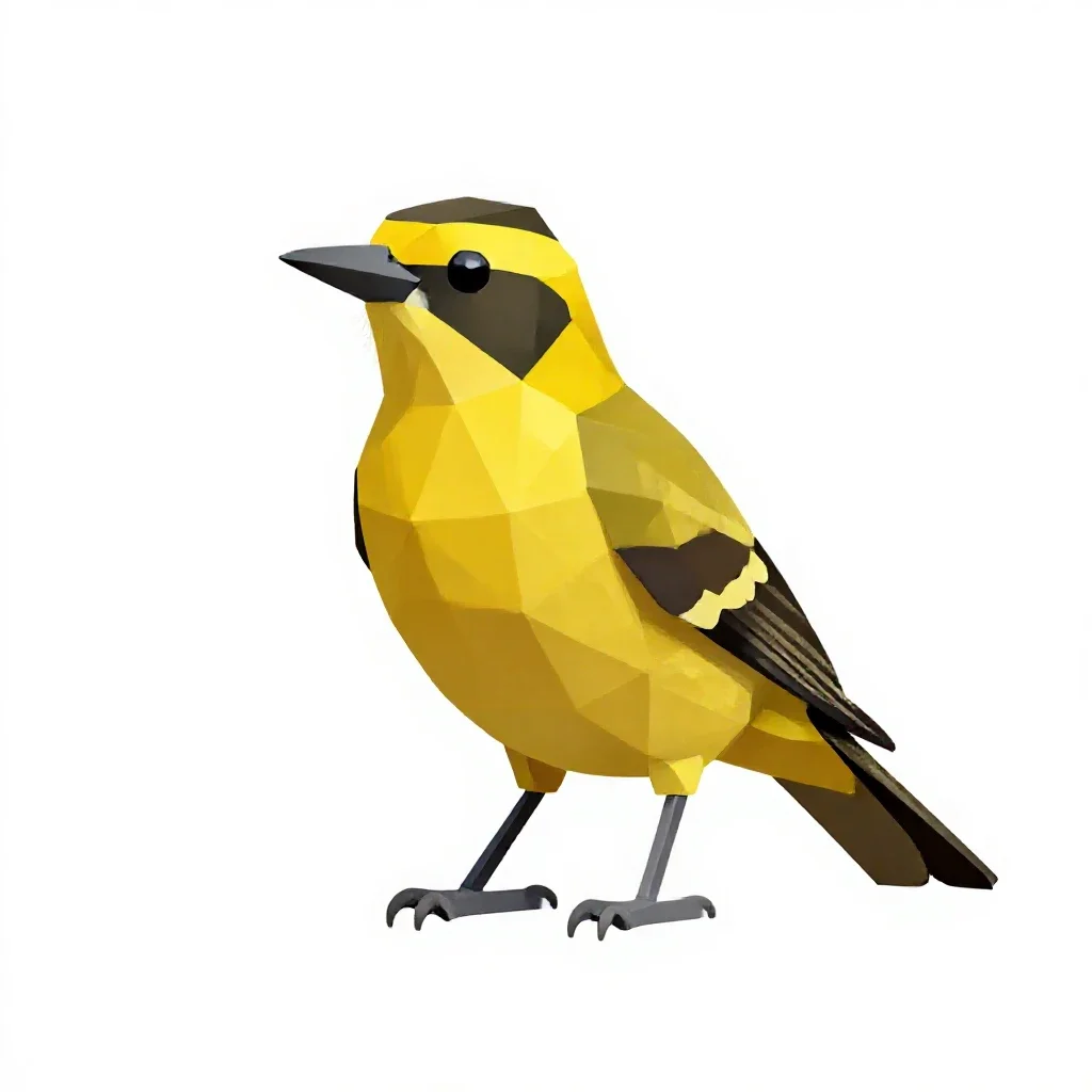 Yellow-shafted flicker isolated on a white background